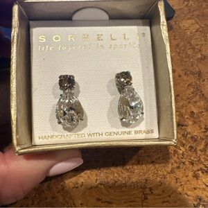 Sorrelli Crystal Drop Earrings in Silver and Gold
